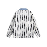 Unisex Jacket Loose Striped Stitching Denim Jacket Baggy Coat