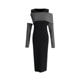 Women Dresses Spring Slim-Fitting Dress Knitted Dress (Qymy0409)