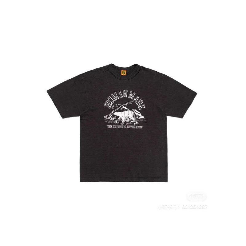 Men T-shirts HUMAN Loose Casual Short Sleeve T-Shirt