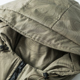 Unisex Winter Cotton Coat Decorative Hooded down Jacket Vintage Outdoor Waterproof down Jacket