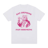 Day Drinking Pain Shrinking Vintage Rat Drawing T Shirt