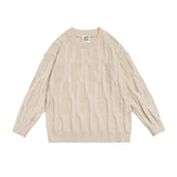 Unisex Sweater Autumn Vintage Knitted round Neck Sweater