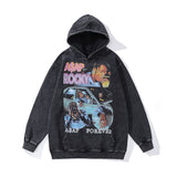 Men Hoodie Vintage Rap Portrait Hooded Sweater