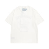 Men T Shirt Vintage Denim Stitching Embroidered Short Sleeve T-shirt