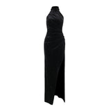 Women Dresses Spring Sleeveless Velvet Dress Dress