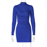 Women Dresses Spring Pleated Slim-Fit Sheath Dress