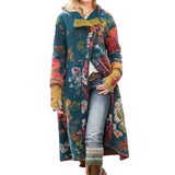 Beth Dutton Wardrobe Autumn and Winter Printed Long Patchwork Coat