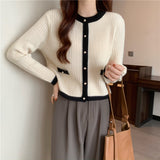 Women Knitted Cardigan Autumn and Winter Long Sleeve Knitted Cardigan Top