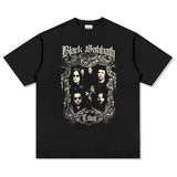 Mens Vintage Rock Band T-Shirt Short Sleeve T-Shirt, Vintage Washed, Old BLACK SABBATH