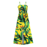Women Date Dress Summer Sexy Sling Slit Dress