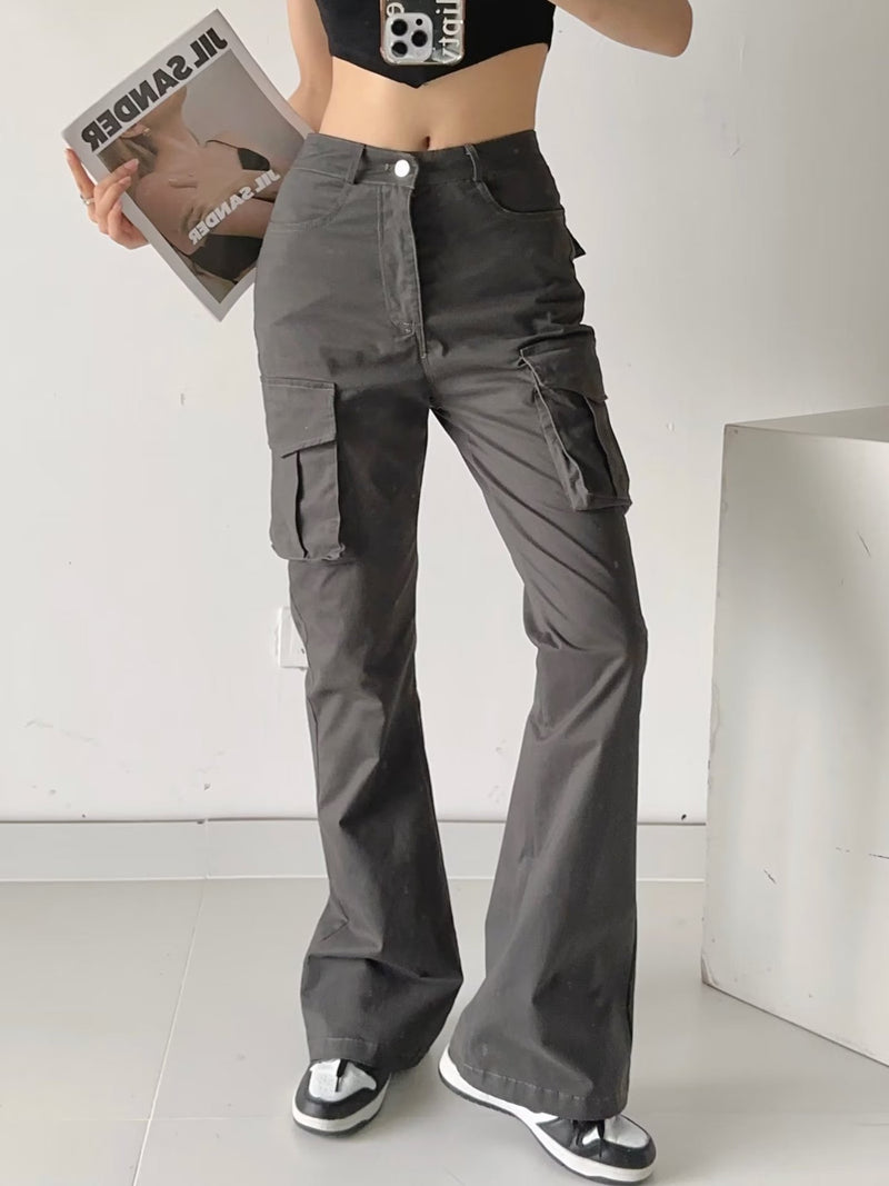 Women Sweatpants Flared Overalls Summer Retro Pants
