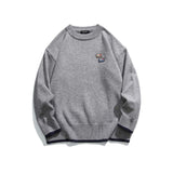 Unisex Sweater Autumn Patch Crew Neck Pullover Sweater
