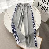 Women Sweatpants Spring and Autumn Casual Trousers Loose Wide Leg Pants