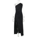 Women Dresses Fall Sexy Split Maxi Dress Backless Dress