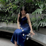 Women Dresses Spring Slim-Fitting Streamer Slip Dress