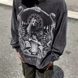 Men T-shirts Fear of God vintage washing water do old long sleeves