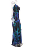 Women's Evening Gown Evening Dress Sexy Strap Vintage Sequins Dress