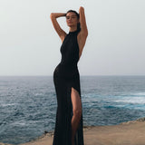 Women Dresses Summer Slim Fit Backless Vacation Jumpsuit