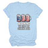 Warning the girls are stylish casual print short sleeves