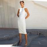 Women Dresses Slim-Fit Sexy Backless Hip Skirt Dress (Zns0409)