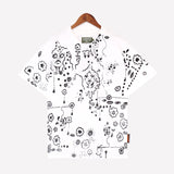 Denim Tears T Shirts D.T Kapok Full Printed Graffiti Printing Short Sleeve T-shirt