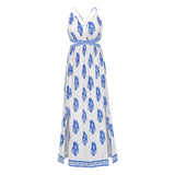 Women Date Dress Summer Sexy Slit Backless Slip Dress