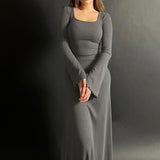 Women Dresses Summer Square Collar Dress