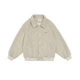 Unisex Jacket Autumn Woolen Embroidery Mark Jacket