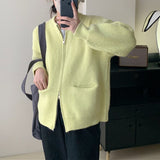 Women Knitwear Autumn and Winter round Neck Sweater Loose Knitted Cardigan