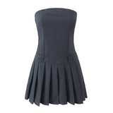 Women Dresses Summer Tube Top Dress Sexy Skirt (Xds0414)