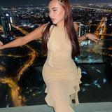 Women Dresses Mesh Sexy Backless Dress