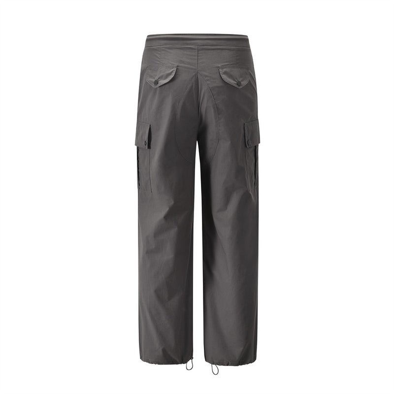 Men Sweatpants Pleated Workwear Casual Pants Loose Sports Drawstring Ankle Banded Pants