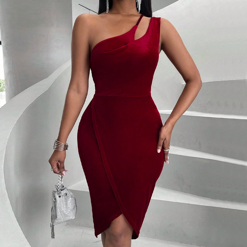 Women Dress Sexy Velvet Slim Fit Hip Skirt