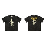Gallery Dept T Shitrs Washing Black Short Sleeve Los Angeles Male and Female Large Size