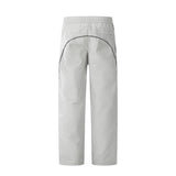 Men Sweatpants Sports Casual Pants Men's Striped Stitching Loose Straight Elastic Trousers