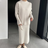 Women Knitted Two-Piece Set Autumn and Winter Suit Skirt Z822