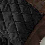 Unisex Winter Cotton Coat Letter Embroidered Lapel Cotton Coat Vintage Loose Cotton Coat