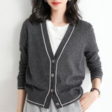 Women Knitwear Autumn and Winter V-neck Sweaters Cardigan