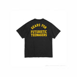 Men T-shirts Letter Print Short Sleeve Bamboo Cotton Loose