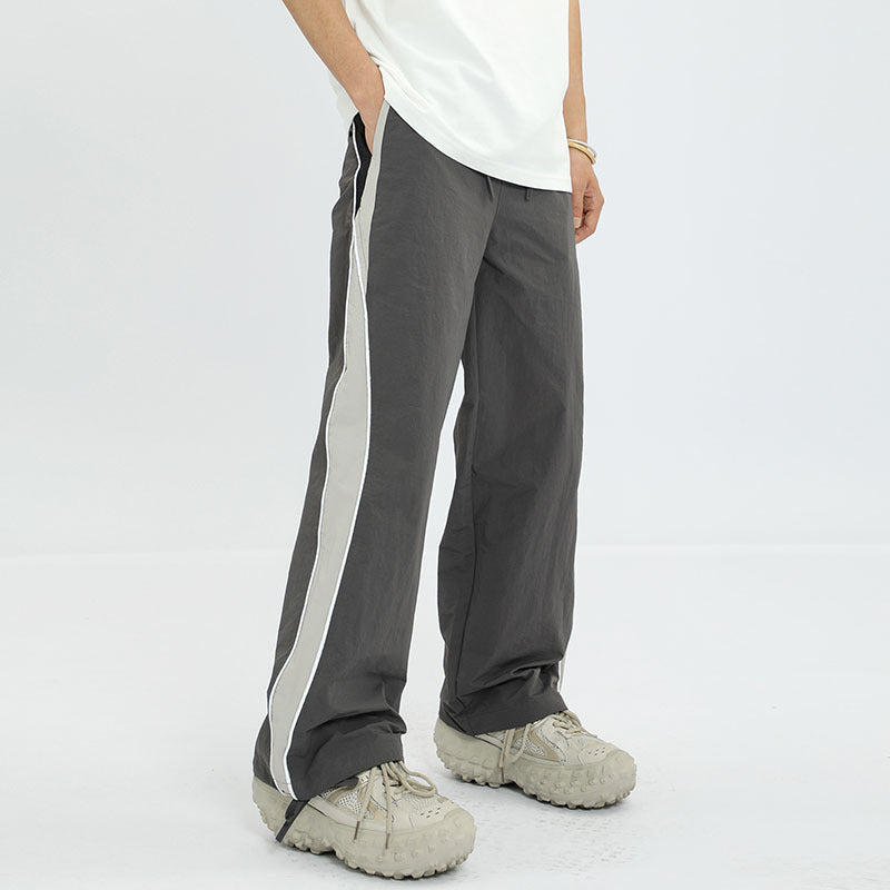 Women Sweatpants Retro Workwear Sweatpants Men and Women Loose Wide-Leg Casual Pants