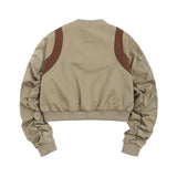 Women Jacket Casual Autumn Pleating Long Sleeve Jacket
