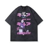 Men's T Shirt Gothic Skull Print Short-Sleeved T-shirt Men's and Women's Oversize