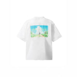 Mens T-shirts SAINT Michael x SUMMER WARS FW24 Anime Short Sleeve T-Shirt