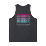 Men Vest Letter Print Vest Hip Hop Oversize Sleeveless T-shirt