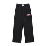 Men Sweatpants Casual Track Sweatpants Men's Loose Straight-Leg Wide-Leg Pants