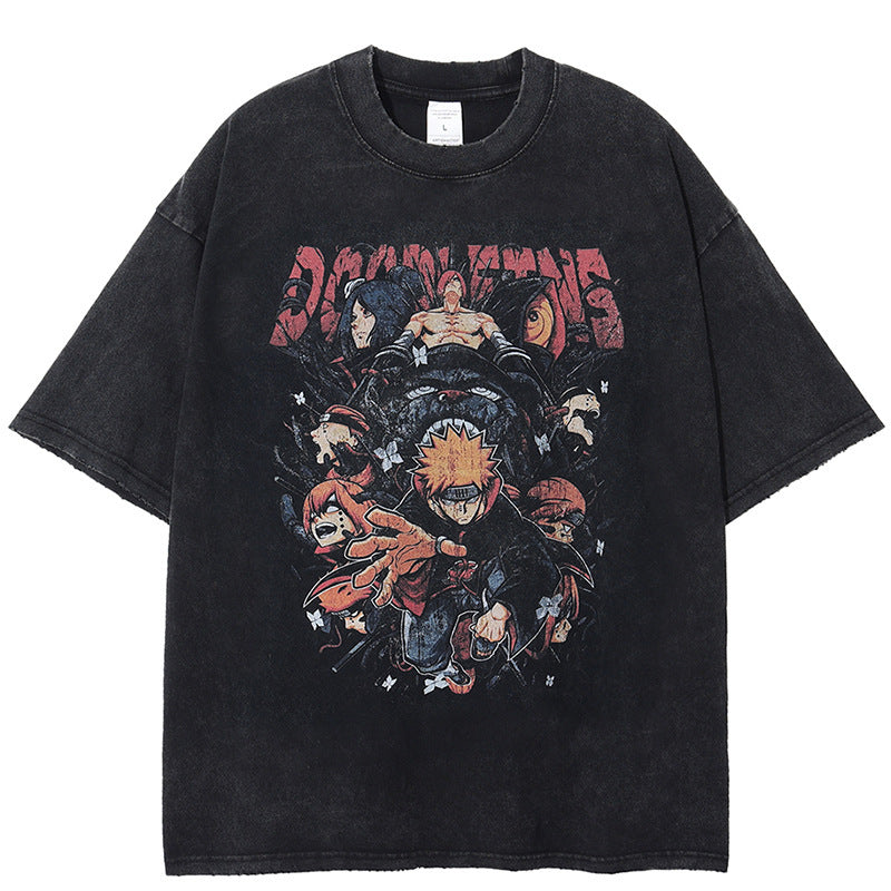 Men's Vintage Washed T-Shirt Men's Top Street