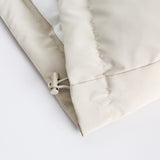 Unisex Winter Cotton Coat Zipper Pocket Decoration Stand-up Collar Cotton-Padded Clothes Vintage Detachable Sleeve Cotton Jacket