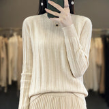 Women Knitted Pullover Turtleneck Autumn Loose Bottoming Shirt