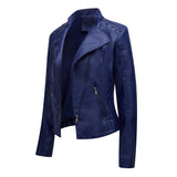 Red Leather Jacket Spring and Autumn Women's Leather Jacket Women's Short Jacket