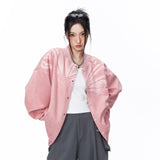 Women Jacket Butterfly Gradient Color Jacket Printed Embroidered Baseball Uniform Coat